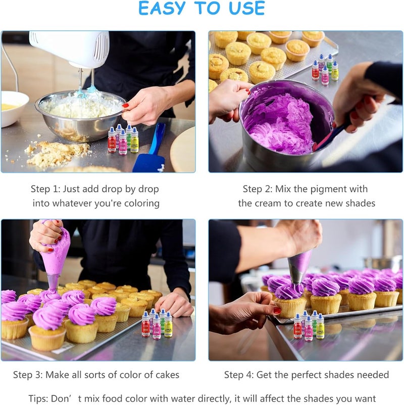 Jelife 20 Colors Gel Food Coloring Set - Image 4
